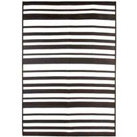 Charles Bentley Stripe Waterproof Rug Black 230x160cm, Multi