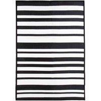 Charles Bentley Stripe Waterproof Rug Black 120x170cm, Multi