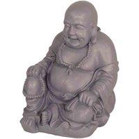 Solstice Sculptures BUDDHIST MONK Sitting 43cm Grey Shimmer
