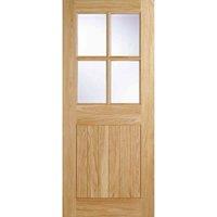 LPD Doors Cottage 4L Unfinished Oak Doors 762 X 1981, Brown