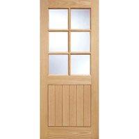 LPD Doors Cottage 6L Unfinished Oak Doors 813 X 2032, Brown