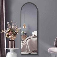 MirrorOutlet Arcus - Black Framed Arched Leaner Wall Mirror 63inch X 21inch 160cm X 53cm , Black