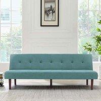 LivingandHome Living and Home Rectangular Contemporary Convertible Adjustable Sofa Bed Green, Green