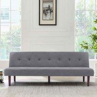 LivingandHome Living and Home Rectangular Contemporary Convertible Adjustable Sofa Bed Grey