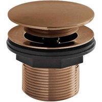 B C Designs BC Designs Push Down Bath Waste 60Mm unslotted Brushed Copper, Brown