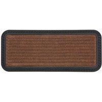 Esselle Millbrook Backed Polypropylene Mat 25X60Cm Beige Stripe Embossed Mat, Brown