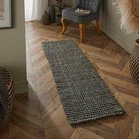 Naturelle Whitefield 45x150cm Grey Handwoven Boucle Runner, Grey