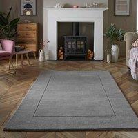 Mayfair Esme 80x150cm Sliver Wool Rug, Grey