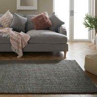 Naturelle Whitefield 120x170cm Grey Handwoven Boucle Rug, Grey