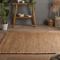 Naturelle Salford 120x170cm Natural Chunky Jute Rug, Green
