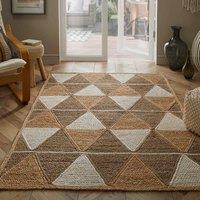 Naturelle Prestbury 120x170cm Natural Geo Handbraided Rug, Green