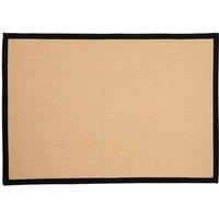 Esselle Swinton Sisal Jute 60x230cm Black Colour Boucle Runner, Black