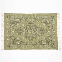 Esselle Kew 120x170cm Olive Antique Printed Rug With Tassel, Green