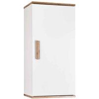 Showerdrape Nola Matt White & Bamboo Wall Cabinet, White