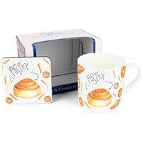 Purely Home Lifes Better With Pastry Mug & Coaster Gift Set, Multi
