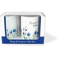 Purely Home Blooming Lovely Great Grandma Mug & Coaster Gift Set, Multi