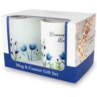 Purely Home Blooming Lovely Mum Mug & Coaster Gift Set, Multi