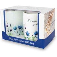 Purely Home Blooming Lovely Sister Mug & Coaster Gift Set, Multi