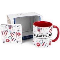 Purely Home Trades Mug & Coaster Gift Set - Electrician, Multi