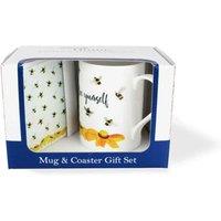 Purely Home 'bee Yourself' Mug & Coaster Gift Set, Multi