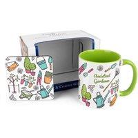 Purely Home Assistant Gardener Mug & Coaster Gift Set, Multi
