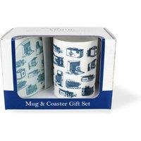 Purely Home Vintage Hobbies Mug & Coaster Gift Set - Photography, Multi