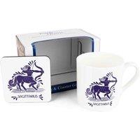 Purely Home Colourful Zodiac Mug & Coaster Gift Set - Sagittarius, Multi