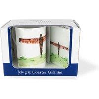 Purely Home Rhiannon Chauncey Landmarks Mug & Coaster Gift Set - Angel Of The North, Multi