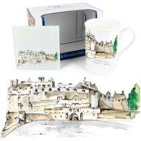Purely Home Rhiannon Chauncey Landmarks Mug & Coaster Gift Set - Edinburgh Castle, Multi