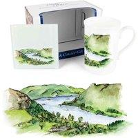 Purely Home Rhiannon Chauncey Landmarks Mug & Coaster Gift Set - Lake District, Multi