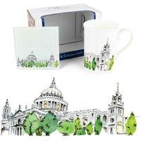 Purely Home Rhiannon Chauncey Landmarks Mug & Coaster Gift Set - St Paul's Cathedral, Multi