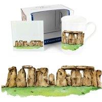 Purely Home Rhiannon Chauncey Landmarks Mug & Coaster Gift Set - Stonehenge, Multi
