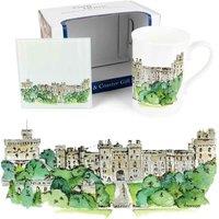 Purely Home Rhiannon Chauncey Landmarks Mug & Coaster Gift Set - Windsor Castle, Multi