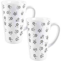 Purely Home Set Of 2 Stars Lyscombe Small Latte Mugs, Multi
