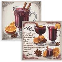 Purely Home Set Of 2 Mulled Wine Mini Hot Pot Stands, Multi