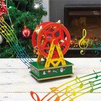 St Helens Wooden Ferris Wheel Music Box, Red
