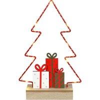 Xmas Haus Wired Led Christmas Tree Festive Display, Red