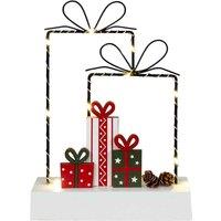Xmas Haus Wired Led Present Festive Display, Red