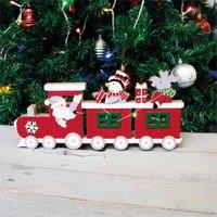 St Helens Battery Powered Christmas Train Ornament, Red