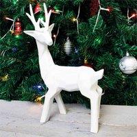 St Helens White Glitter Reindeer, White
