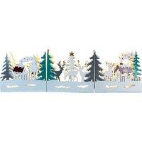 Xmas Haus Festive Light Up Led Wood Village Scene, White