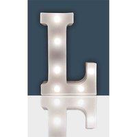 St Helens Battery Operated 3D Led Letter L Light, White