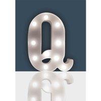 St Helens Battery Operated 3D Led Letter Q Light, White