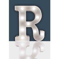 St Helens Battery Operated 3D Led Letter R Light, White