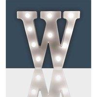 St Helens Battery Operated 3D Led Letter W Light, White