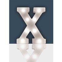 St Helens Battery Operated 3D Led Letter X Light, White