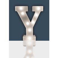 St Helens Battery Operated 3D Led Letter Y Light, White
