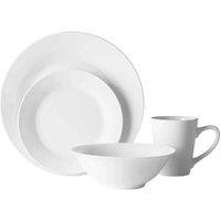 Interiors By Ph 16 Piece White Dinner Set, White