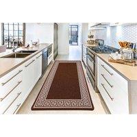 Smart Living Greekey Gel Mat 40X60Cm - Brown Cream, Brown