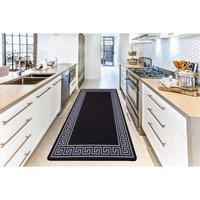Smart Living Greekey Gel Mat 80X300Cm - Black Grey, Black